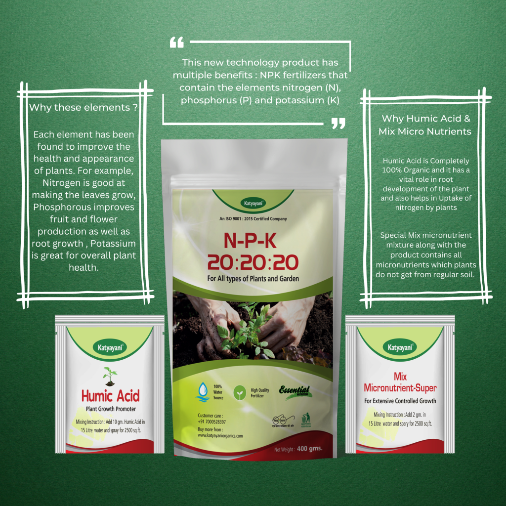 NPK 20 20 20 Fertilizer with 2 Sample -Mix micronutrients and Organic ...